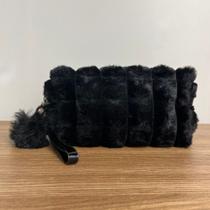 Estojo Necessaire Feminino Infantil Escolar Pelúcia Pompom Alça Box Viagem