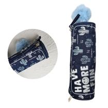 Estojo Necessaire Jeans Azul com Pompom Escolar Volta as Aulas Organizador Fofo Temático Lápis Modelo:Have More Fun Estojo Necessaire Jeans Azul com Pompom Escolar Volta as Aulas Organizador Fofo Temático Lápis Modelo:Have More Fun