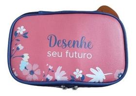 Estojo Necessaire Menina Desenhos Higiene Gatinho Frases