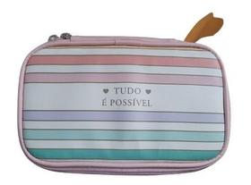Estojo Necessaire Menina Desenhos Higiene Gatinho Frases
