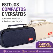 Estojo Necessaire Organizadora Multiuso com Alça de Mão - Ideal para Materiais Escolares e de Escritório Estojo Necessaire Organizadora Multiuso com Alça de Mão - Ideal para Materiais Escolares e de Escritório