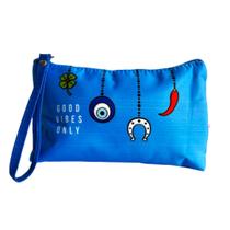 Estojo Necessaire Patuá - Azul 100% Poliéster - Hadu Esotéricos Estojo Necessaire Patuá - Azul 100% Poliéster - Hadu Esotéricos