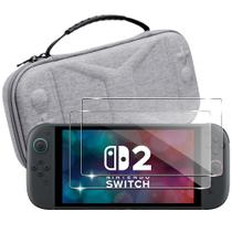 Estojo NS Switch 2 Suttkue 22x17,5x6,5 cm Cinza com 2 Películas Estojo NS Switch 2 Suttkue 22x17,5x6,5 cm Cinza com 2 Películas