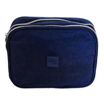 Estojo nylon retangular 2 zippers