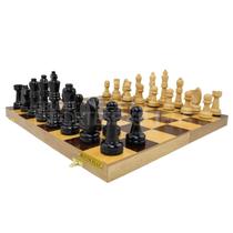 Estojo Oficial Xadrez com Peças em Madeira Nobre com Rei de 10cm Cód 107