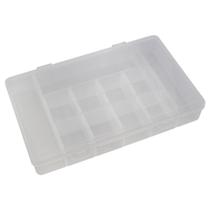 Estojo organizador 23 cm transparente com 11 divisorias Estojo organizador 23 cm transparente com 11 divisorias