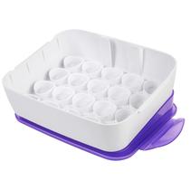 Estojo organizador colorido Wilton branco/roxo para decoração de bolos