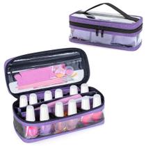 Estojo organizador de esmaltes BAFASO Small Clear Purple PVC Estojo organizador de esmaltes BAFASO Small Clear Purple PVC