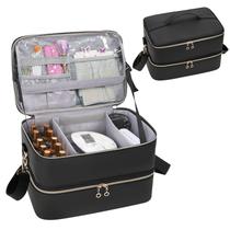 Estojo Organizador de Esmaltes de Couro - Preto - Capacidade para +50 Garrafas Estojo Organizador de Esmaltes de Couro - Preto - Capacidade para +50 Garrafas