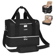 Estojo organizador de esmaltes Jaffzora contém 40 garrafas pretas