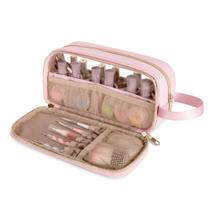 Estojo organizador de esmaltes Prokva serve para 12 frascos (15 mL) rosa