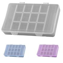 Estojo Organizador de Plástico Retangular com 14 Divisórias - M 23 x 14 x 4cm