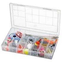 Estojo organizador de plastico retangular com 16 divisorias g 30x19,5x4,8cm - NITRONPLAST