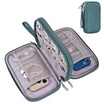 Estojo organizador de viagens Bevegekos para acessórios tecnológicos azul azul-petróleo