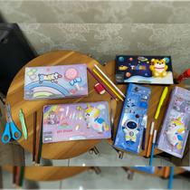 Estojo Organizador Escolar, Dupla Abertura, Estampa 3D