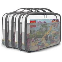 Estojo Organizador Holay com Zíper - Conjunto de Blocos de PVC Cinza Estojo Organizador Holay com Zíper - Conjunto de Blocos de PVC Cinza