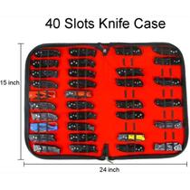 Estojo Organizador Para Facas De Bolso Com Mais De 40 Compartimentos, Suporte Para Exibição E