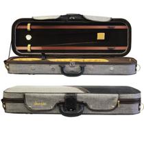 Estojo Orquezz Retangular Luxo Para Violino 4/4 Cinza