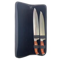 Estojo ou Case material sintético Preto - Presente para 2 (duas) facas