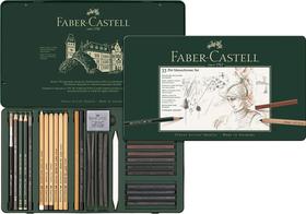 Estojo P/ Desenho Faber Castell Pitt Monochrome Set 33 Peças