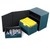 Estojo para baralho de cartas BCW Deck Vault LX 100 azul-petróleo com 100 cartas com capa Estojo para baralho de cartas BCW Deck Vault LX 100 azul-petróleo com 100 cartas com capa