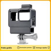 Estojo para câmera de ação GoPro, Vlogging Cage Frame com Cold Shoe Mount, Casca Preta, Hero 7, 6, 5 Estojo para câmera de ação GoPro, Vlogging Cage Frame com Cold Shoe Mount, Casca Preta, Hero 7, 6, 5