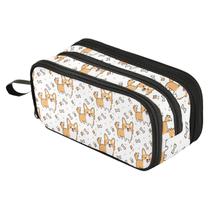 Estojo para canetas e lápis, bolsa de papelaria Fustylead Funny Corgi Design