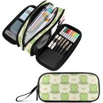Estojo para canetas Fustylead Cute Frog Big Capacity Bag Organizer