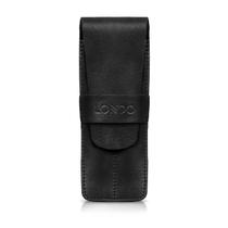 Estojo para canetas Londo de dois compartimentos em couro genuíno preto Estojo para canetas Londo de dois compartimentos em couro genuíno preto