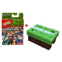 Estojo para Cartas de UNO + Baralho UNO Minecraft Estojo para Cartas de UNO + Baralho UNO Minecraft