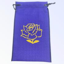 Estojo para cartas flor roxa 22 x 14 cm em tecido