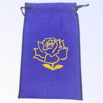 Estojo Para Cartas Flôr Roxo Em Tecido 22x14 Cm