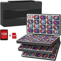 Estojo Para Cartões De Jogo Switch Com 120 Slots E Suporte Para Armazenamento MicroSD De 240GB Para Estojo Para Cartões De Jogo Switch Com 120 Slots E Suporte Para Armazenamento MicroSD De 240GB Para