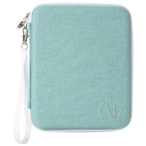 Estojo para cartões Fonwill TM10009-6, 80 bolsos, ciano, com zíper