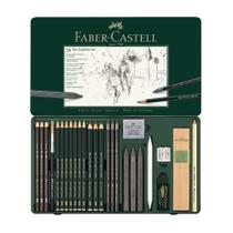 Estojo para desenho Pitt Graphite Set Faber Castell 26 Peças
