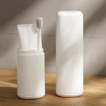 Estojo para escova de dentes de viagem Baluca com copo para enxaguante bucal branco