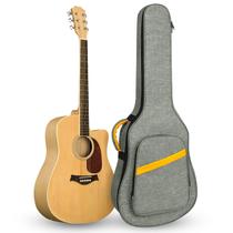 Estojo para guitarra acústica LETSROCK para 39 40 41 polegadas com alça cinza