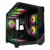 Estojo para jogos para PC SZSKYING com 9 ventiladores ARGB, ATX Mid-Tower