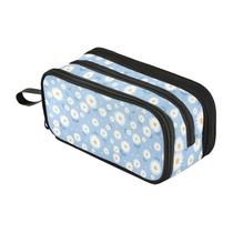Estojo para lápis Fustylead Daisy Flower Pen, bolsa de maquiagem