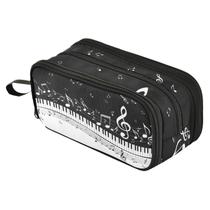 Estojo para lápis Fustylead Trendy Black White Art Piano Keys Estojo para lápis Fustylead Trendy Black White Art Piano Keys