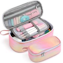 Estojo para lápis Jcocylse Portable School Pink de grande capacidade Estojo para lápis Jcocylse Portable School Pink de grande capacidade