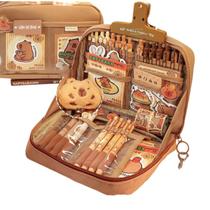 Estojo para lápis NAPIMICO Cute Capybara com 12 compartimentos marrom