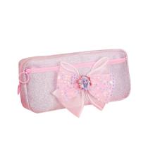 Estojo para lápis Princess Bowknot Shiny Pink Canvas 23x7x10,5 cm