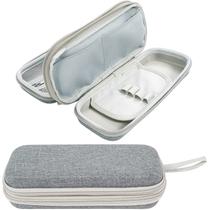 Estojo para lápis ProCase, 2 camadas, EVA, com zíper, cinza