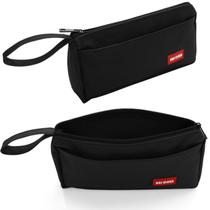 Estojo para lápis TIESOME, tecido Oxford de grande capacidade, preto