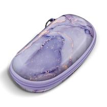 Estojo para óculos de sol Fintie Hard Shell à prova de choque com mosquetão lilás Estojo para óculos de sol Fintie Hard Shell à prova de choque com mosquetão lilás
