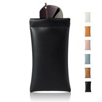 Estojo para Óculos de Sol MEIBOOCH - Squeeze Top em Couro de Organossilício Preto