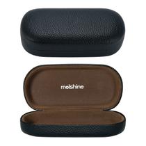 Estojo para Óculos de Sol Molshine - Capa Rígida de Couro Preto