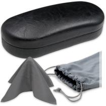 Estojo para Óculos de Sol MyEyeGlassCase - Capa Rígida em Couro Sintético Preto Estojo para Óculos de Sol MyEyeGlassCase - Capa Rígida em Couro Sintético Preto