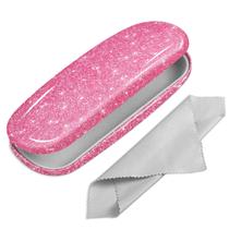 Estojo para óculos FINTIE Hard Shell em material vegano rosa brilhante